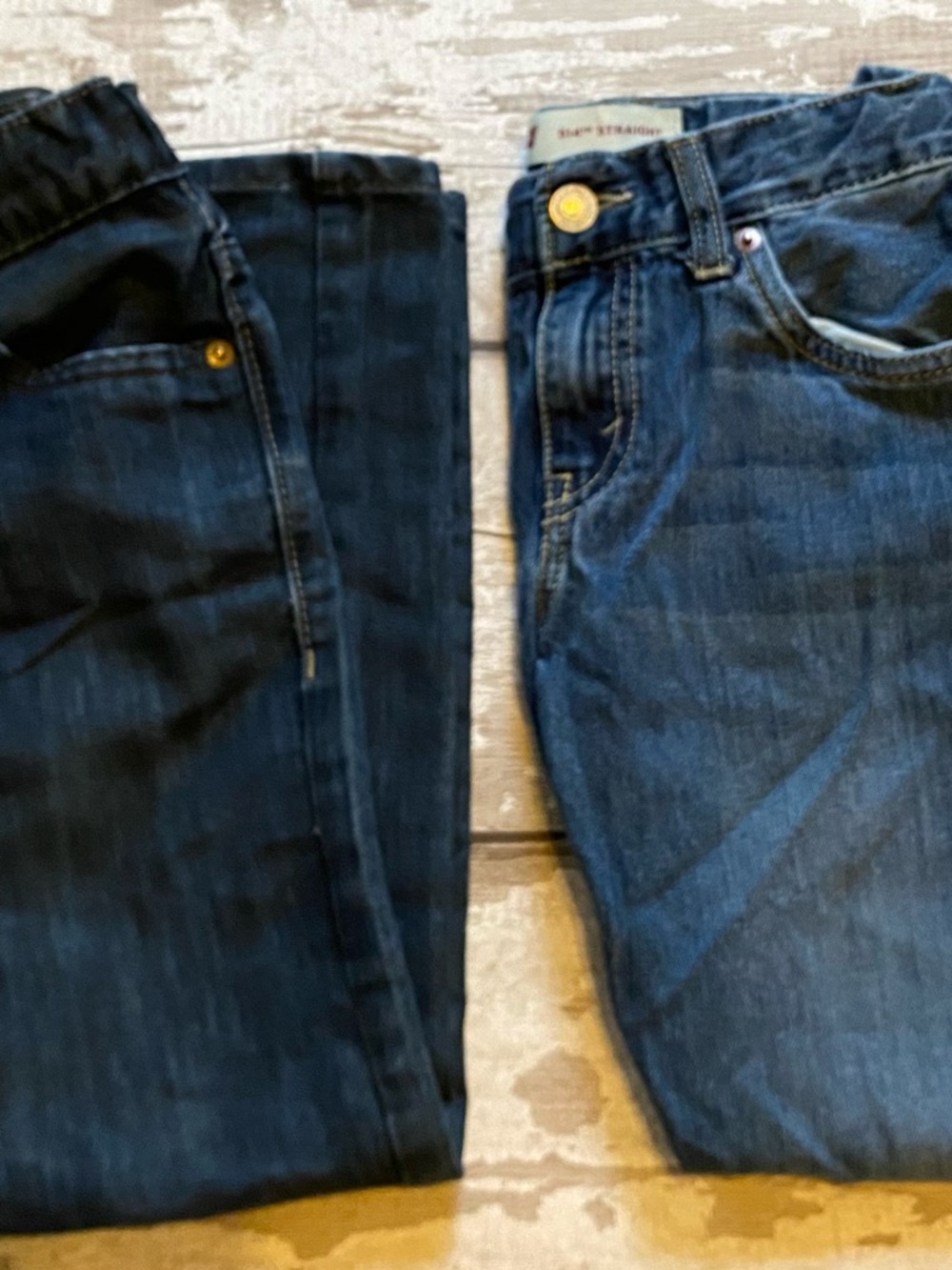 Kids Dark Blue Straight-Leg Jeans